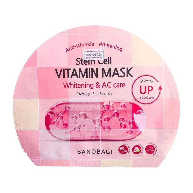 Mặt Nạ Miếng Dưỡng Trắng Cấp Ẩm & Bổ Sung Collagen Ngăn Ngừa Lão Hóa Banobagi Stem Cell Vitamin, Super Collagen Mask 30ml