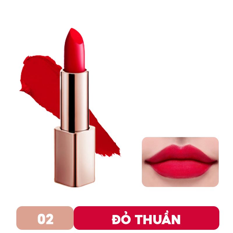 [Màu 1-8] Son Thỏi Lì Chất Siêu Mịn, Vỏ Vàng Cao Cấp G9Skin First V-Fit Lipstick