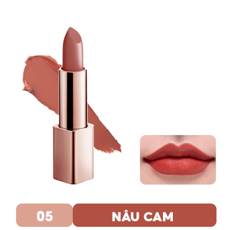 [Màu 1-8] Son Thỏi Lì Chất Siêu Mịn, Vỏ Vàng Cao Cấp G9Skin First V-Fit Lipstick