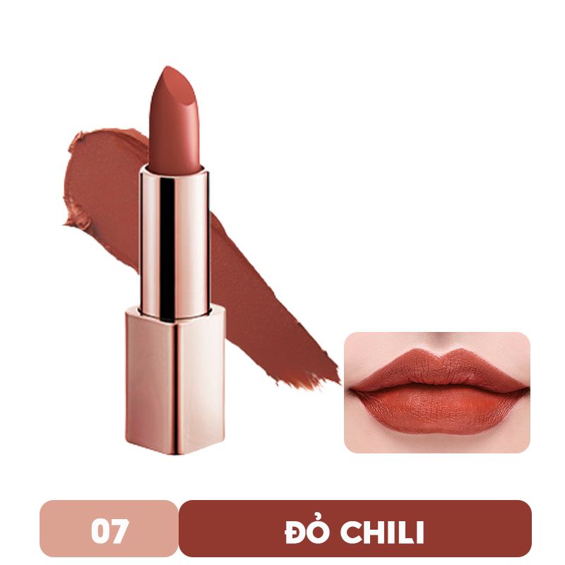 [Màu 1-8] Son Thỏi Lì Chất Siêu Mịn, Vỏ Vàng Cao Cấp G9Skin First V-Fit Lipstick