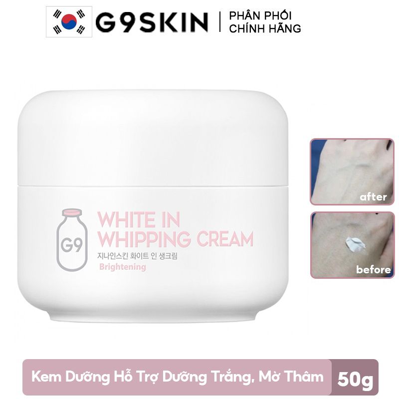 Kem Dưỡng Hỗ Trợ Dưỡng Trắng, Mờ Thâm, Tàn Nhang G9Skin White In Whipping Cream