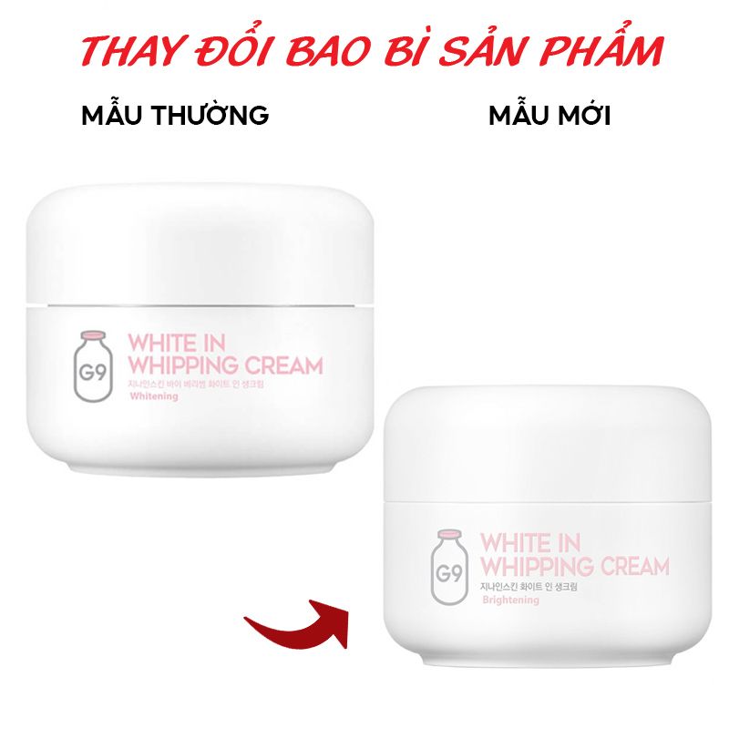 Kem Dưỡng Hỗ Trợ Dưỡng Trắng, Mờ Thâm, Tàn Nhang G9Skin White In Whipping Cream