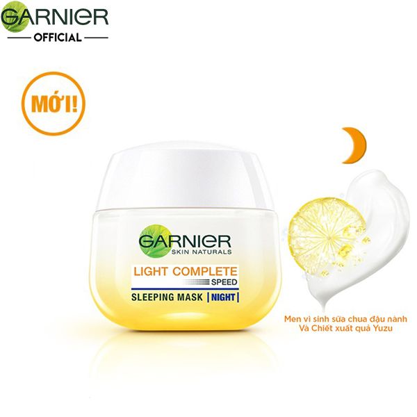 Mặt Nạ Ngủ Tinh Chất Sữa Chua Dưỡng Trắng Da Garnier Light Complete Yoghurt Sleeping Mask