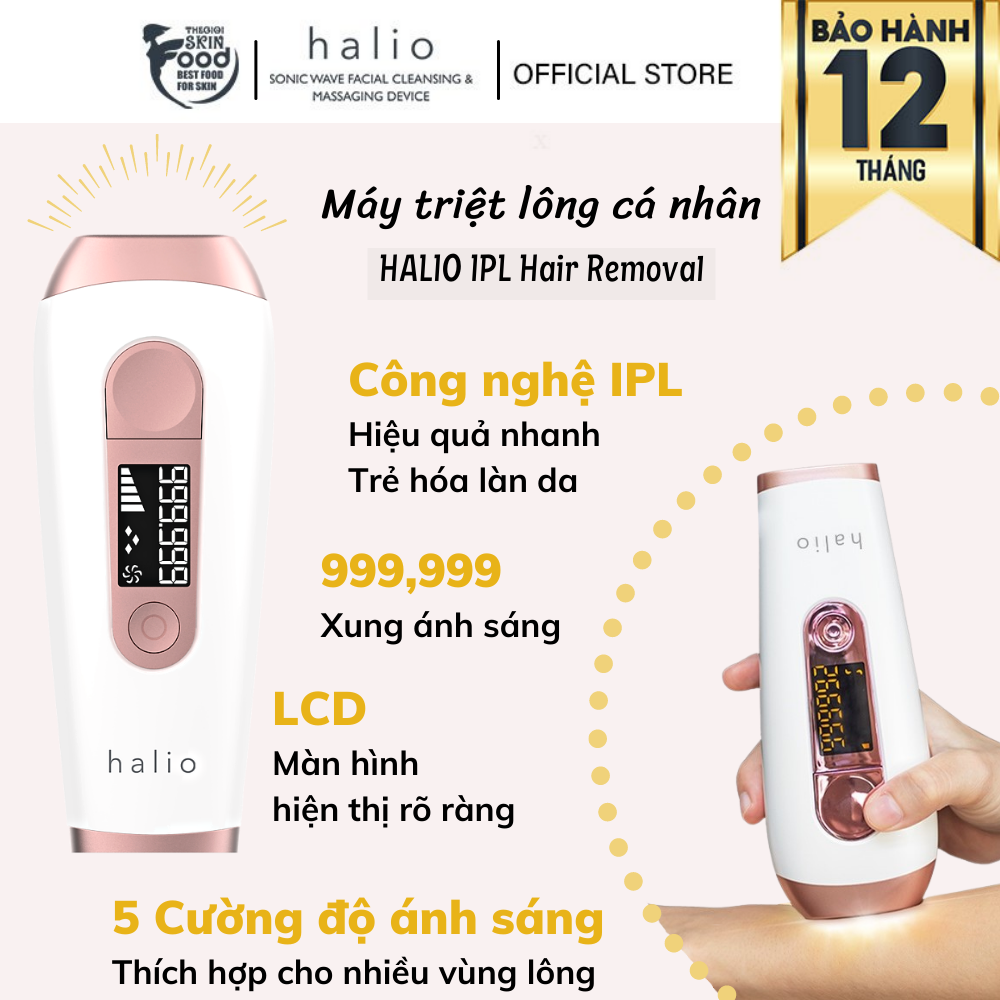 Máy Triệt Lông Cá Nhân Halio IPL Hair Removal Device