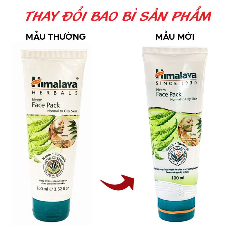 Mặt Nạ Đất Sét Kiểm Soát Dầu Chiết Xuất lá Neem Himalaya Neem Face Pack