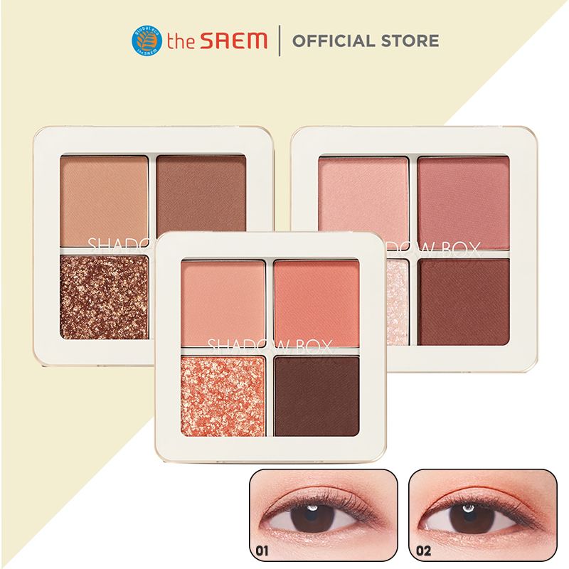 Bảng Phấn Mắt 4 Màu The Saem Saemmul Shadow Box 3.6g