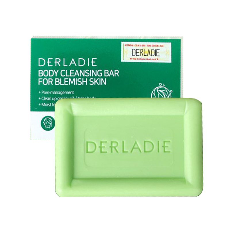 Xà Phòng Hỗ Trợ Giảm Mụn Cơ Thể Derladie Body Cleansing Bar For Blemish Skin 50g