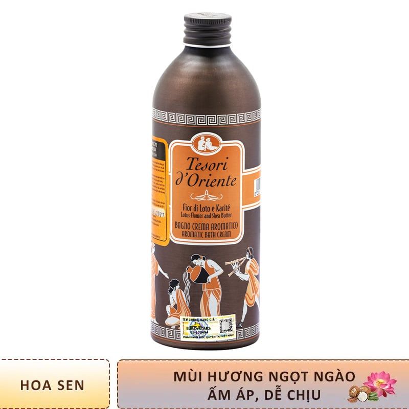 Sữa Tắm Hương Nước Hoa Ý Cao Cấp Nhiều Mùi Tesori d'Oriente Aromatic Bath Cream