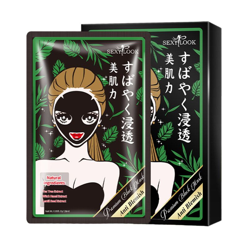 Mặt Nạ Tràm Trà Kiểm Soát Dầu Sexylook Tea Tree Anti Blemish Black Facial Mask 28ml