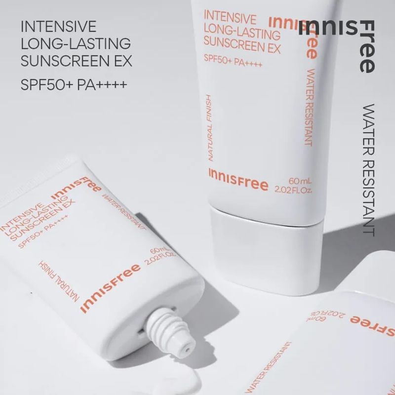 Kem Chống Nắng Lâu Trôi Cho Da Dầu, Hỗn Hợp Innisfree Intensive Long-Lasting Sunscreen Ex SPF50+ PA++++ 60ml