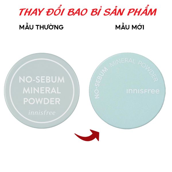 Phấn Phủ Bột Innisfree Kiềm Dầu Giữ Da Luôn Mịn Màng No-Sebum Mineral Powder 5g