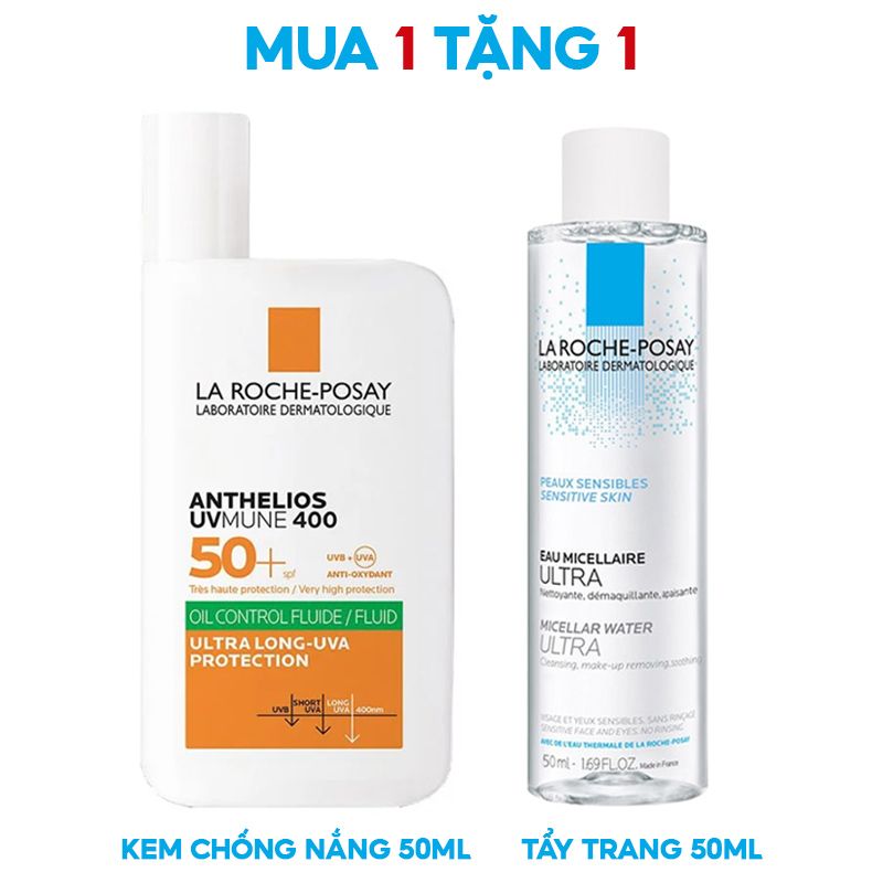 Sữa Chống Nắng Cho Da Dầu Mụn, Hạn Chế Thâm Nám La Roche-Posay Anthelios UVMUNE 400 Oil Control Fluid 50ml