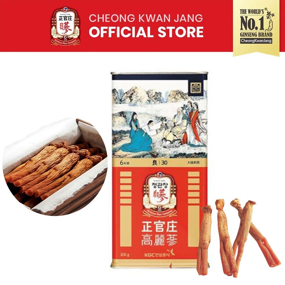 [Hộp 19 Củ] Nhân Sâm Khô Nguyên Củ Cao Cấp Won KGC Korean Red Ginseng Root 300g