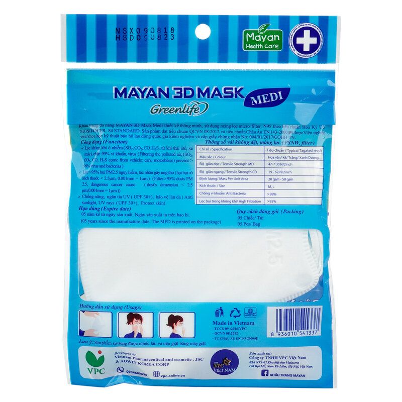 Khẩu Trang Đa Năng Mayan PM2.5 3D Mask Medi