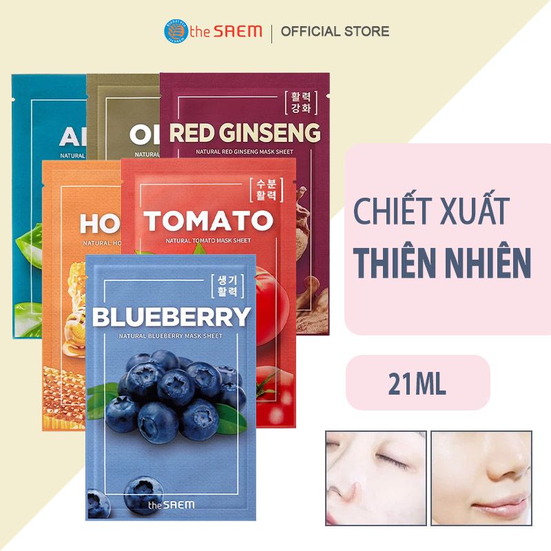 Mặt Nạ Giấy Chiết Xuất Từ Thiên Nhiên The Saem Natural Mask Sheet