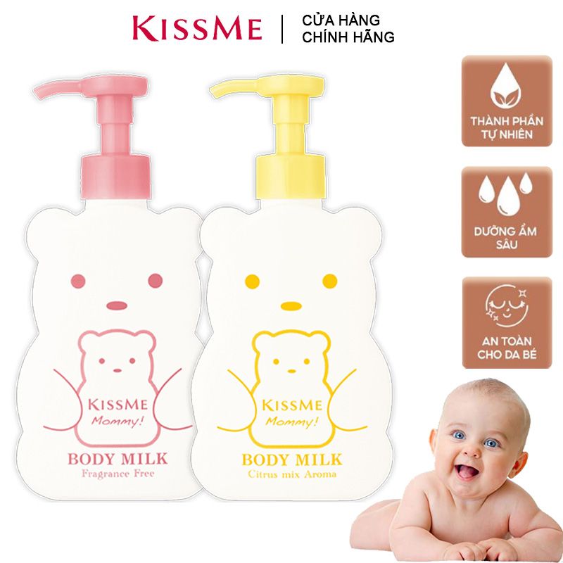 Sữa Dưỡng Cấp Ẩm Làm Mềm Da, Kháng Viêm Dành Cho Trẻ Em Kissme Mommy Body Milk 200g