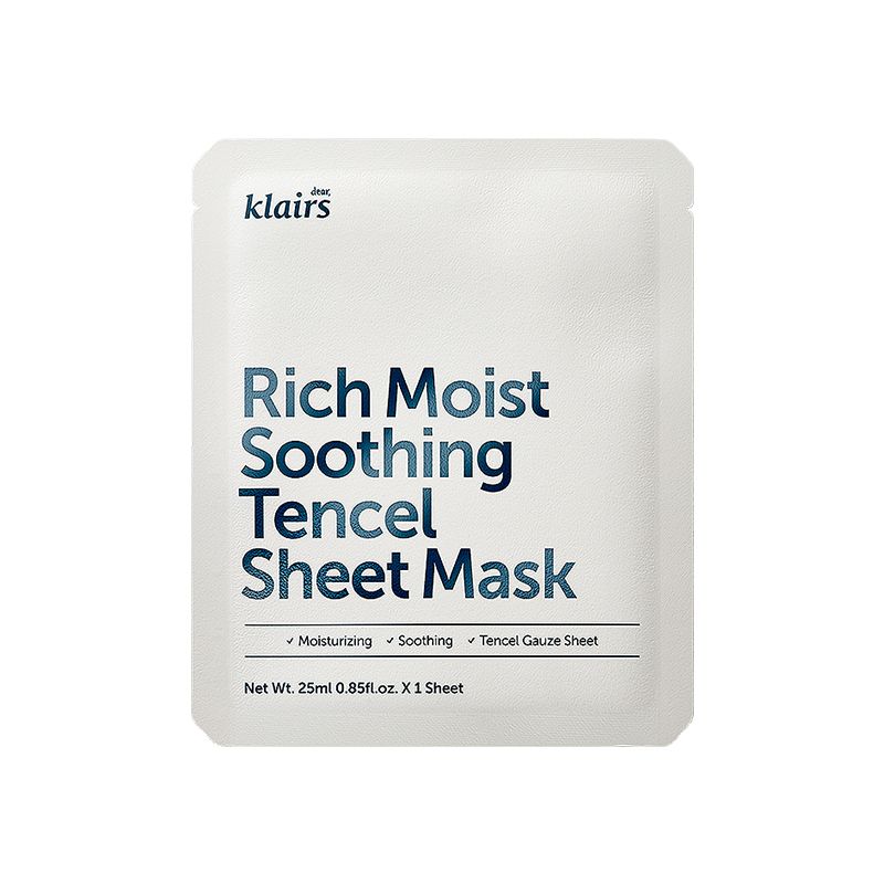 Mặt Nạ Dưỡng Ẩm, Bảo Vệ Da Khỏe Mạnh Klairs Rich Moist Soothing Tencel Sheet Mask