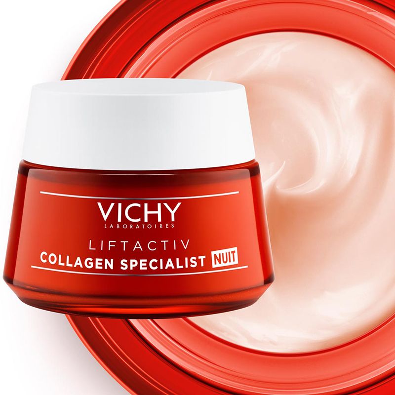 Kem Dưỡng Hỗ Trợ Sáng Da, Mờ Thâm Nám Ban Đêm Vichy Liftactiv Collagen Specialist Night 50ml