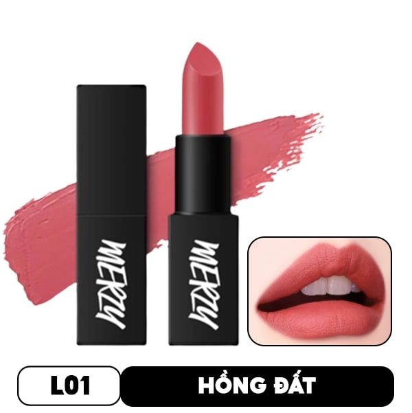 [Màu 1-16] Son Thỏi Lì, Mịn Môi Merzy The First Lipstick 3.5g - L4 With Me