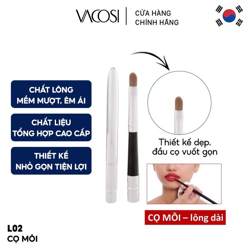 Cọ Môi Lông Dài Vacosi Lip Pro Brush - L02