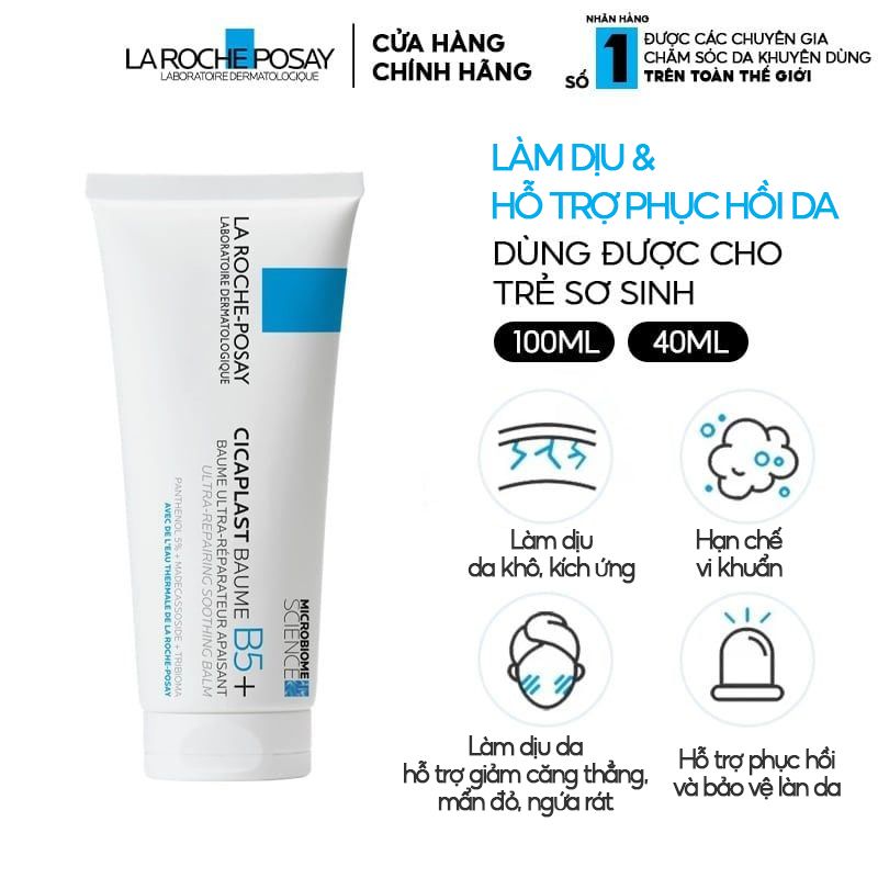 Kem Dưỡng Làm Dịu, Hỗ Trợ Phục Hồi Da, Đa Công Dụng La Roche-Posay Laboratoire Dermatologique Cicaplast Baume B5+