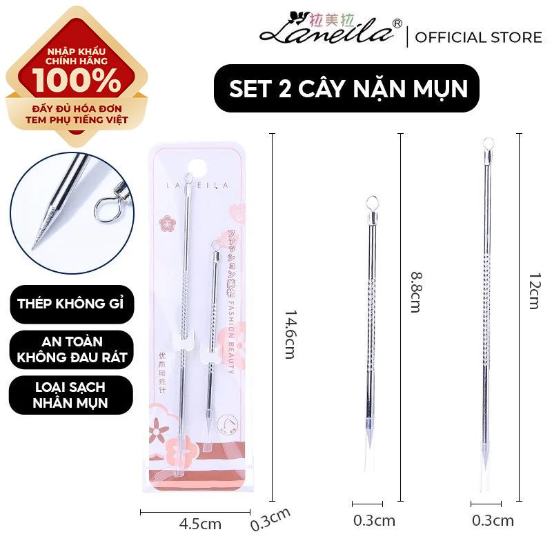 [NHẬP KHẨU] Cây Nặn Mụn Hai Đầu LMLTOP Acne Needle