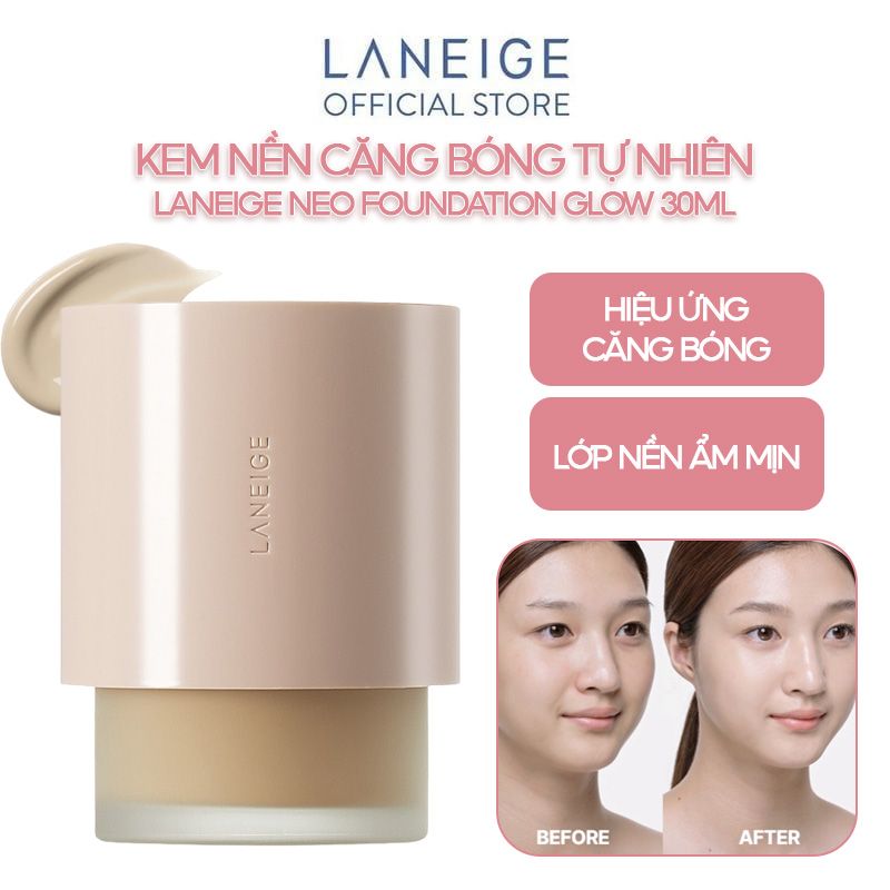 Kem Nền Căng Bóng Tự Nhiên 48H Laneige Neo Foundation Glow 30ml