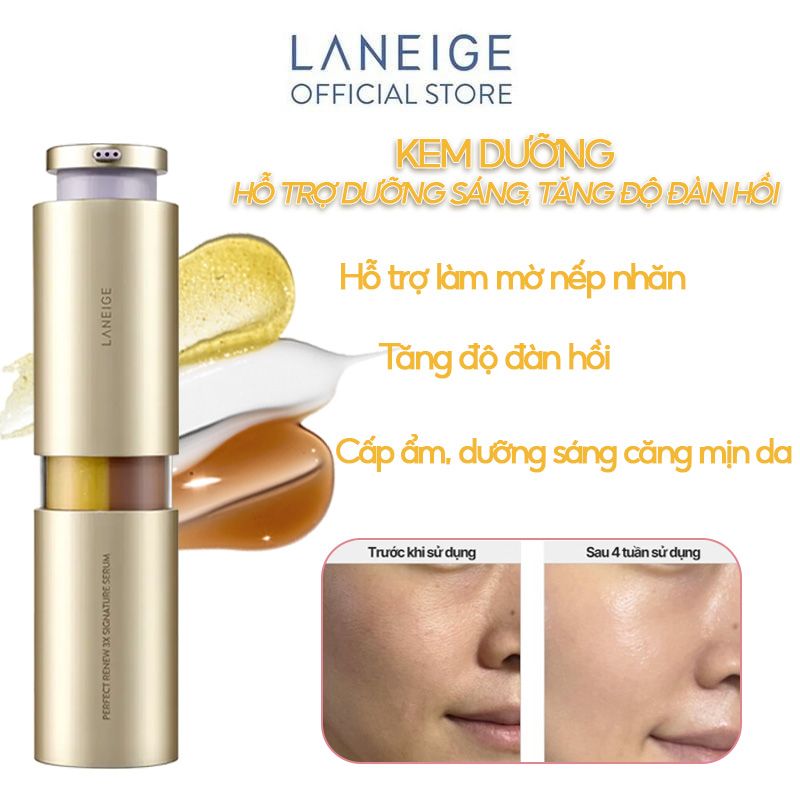 Serum Dưỡng Ẩm, Hỗ Trợ Cải Thiện Da Lão Hóa, Dưỡng Da Căng Mịn Laneige Perfect Renew 3X Signature Serum 40ml