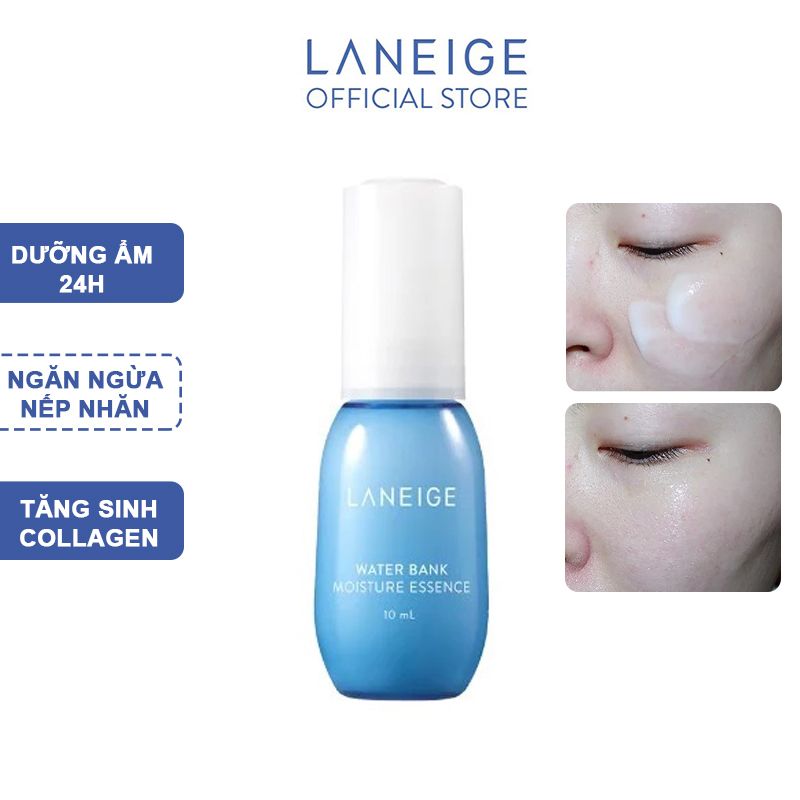 [Mini 10ml] Tinh Chất Bổ Sung Độ Ẩm Tối Ưu Cho Làn Da Mịn Màng, Căng Bóng Laneige Water Bank Moisture Essence