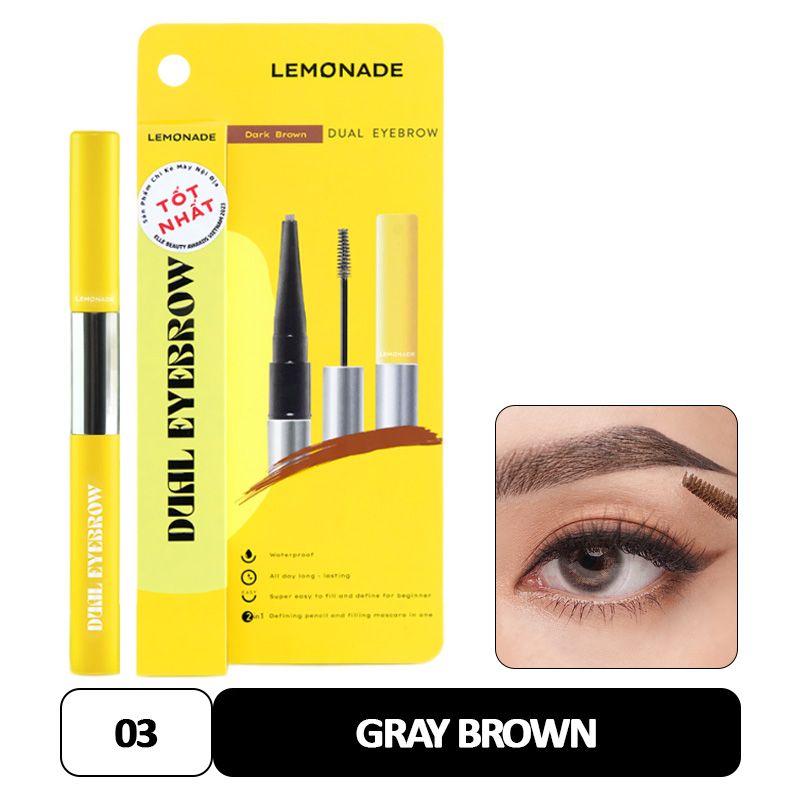 Chì Kẻ Mày Hai Đầu Tiện Lợi Cho Lông Mày Hoàn Hảo Lemonade Want It Got It Dual Eyebrow