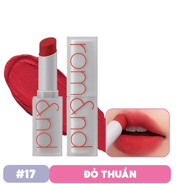 Son Thỏi Lì, Lên Màu Siêu Xinh Romand Zero Matte Lipstick 3g