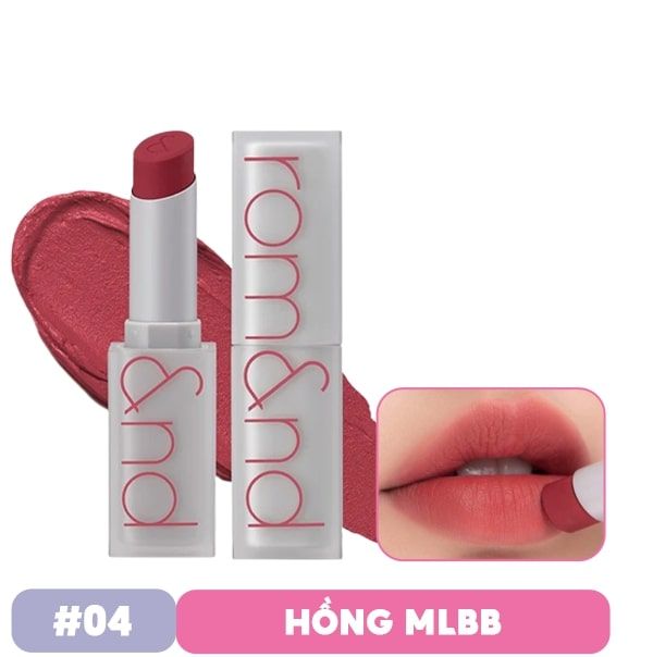 Son Thỏi Lì, Lên Màu Siêu Xinh Romand Zero Matte Lipstick 3g