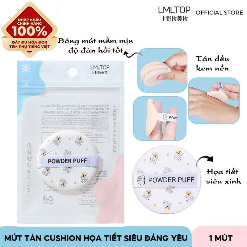 [NHẬP KHẨU] Mút Tán Cushion Họa Tiết Siêu Đáng Yêu LMLTOP Powder Puff A80086