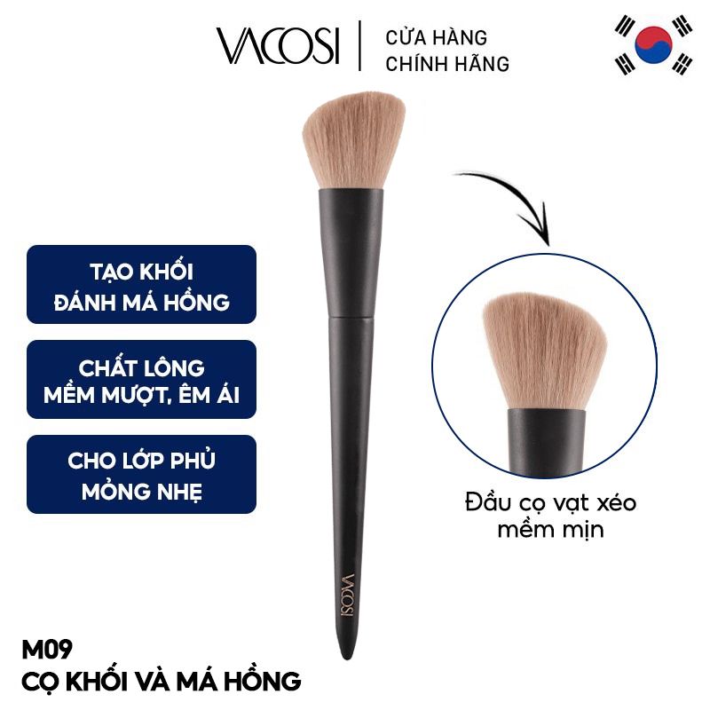 Cọ Khối Và Má Hồng Vacosi Angled Powder & Blush Brush - M09