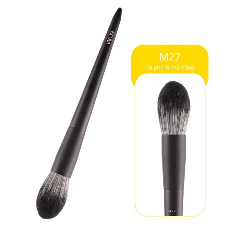 Cọ Phủ Phấn & Má Hồng Đầu Tròn Vacosi Blush & Powder Brush - M27