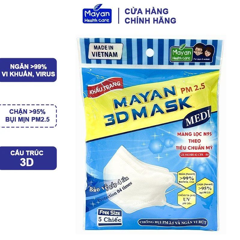 Khẩu Trang Đa Năng Mayan PM2.5 3D Mask Medi