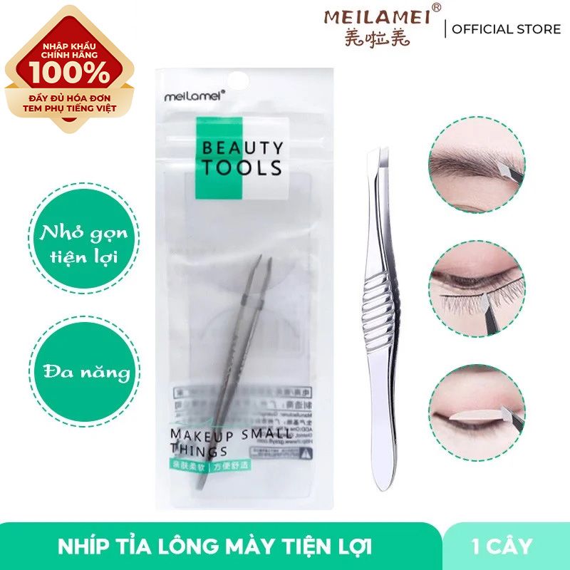 [NHẬP KHẨU] Nhíp Tỉa Lông Mày Meilamei Eyebrow Tweezers MLM-D003