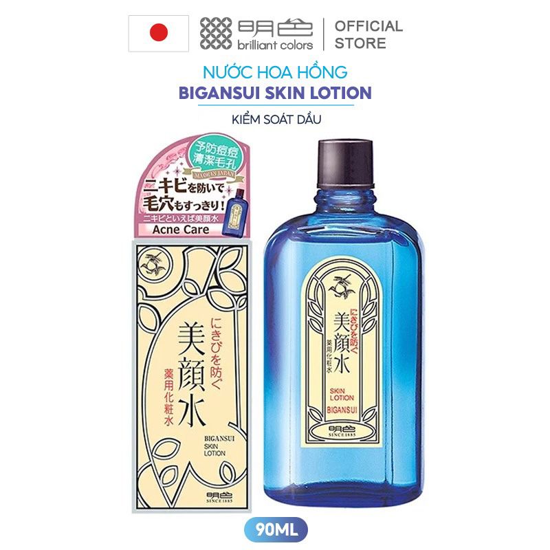 Nước Hoa Hồng Kiểm Soát Dầu, Hỗ Trợ Giảm Mụn Meishoku Bigansui Skin Lotion 90ml