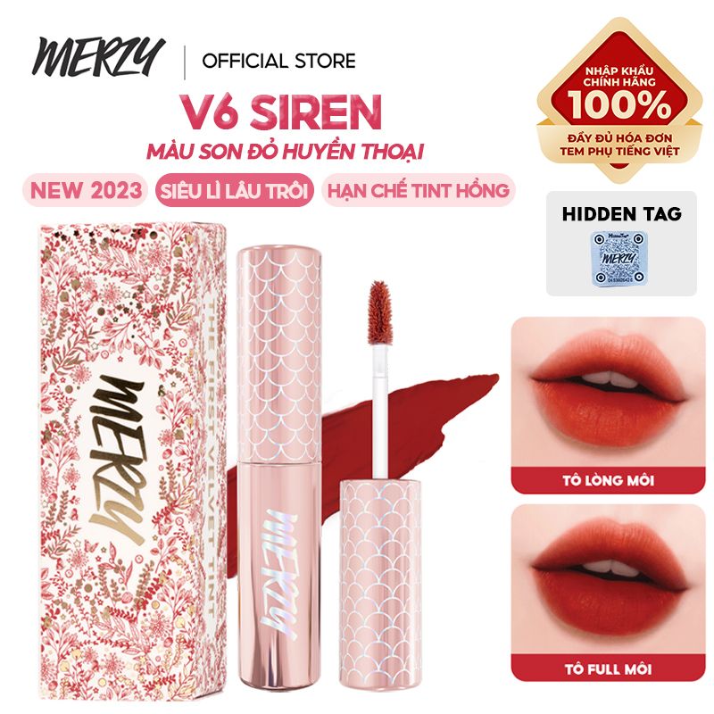 [PHIÊN BẢN V6 SIREN HOLIDAY] Son Kem Lì, Bền Màu, Lâu Trôi Merzy The First Velvet Tint 4.5g