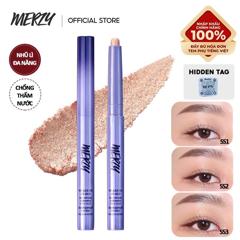 Nhũ Mắt Dạng Gel Merzy Soft Touch Stick Shadow 0.9g - SS2 CASUAL GOLD (date 10/2024)