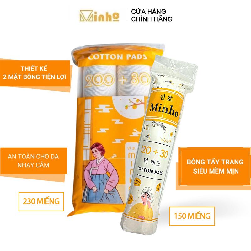 Bông Tẩy Trang Cotton Siêu Mềm Minho Cotton Pads