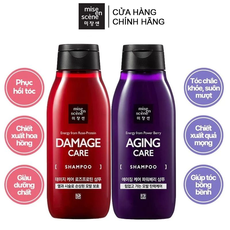 Dầu Gội Phục Hồi Tóc, Tăng Độ Bồng Bềnh Cho Tóc Mise en Scène Shampoo 200ml