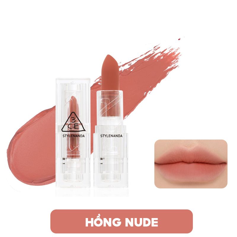 [PHIÊN BẢN GIỚI HẠN] Son Thỏi Lì, Lên Màu Chuẩn 3CE Soft Matte Lipstick 3.5g