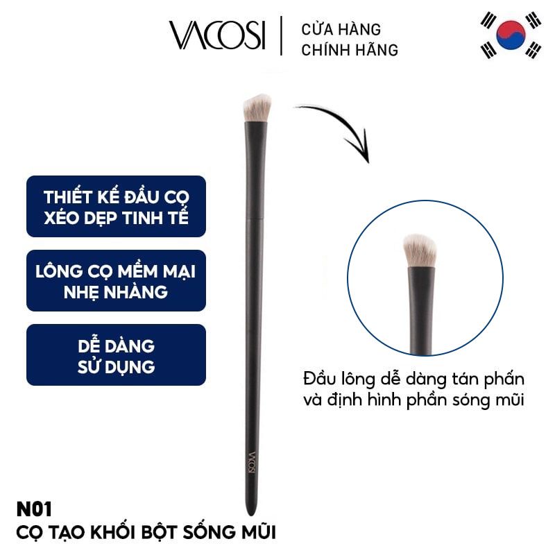 Cọ Tạo Khối Bột Sống Mũi Vacosi Angled Shading Brush - N01