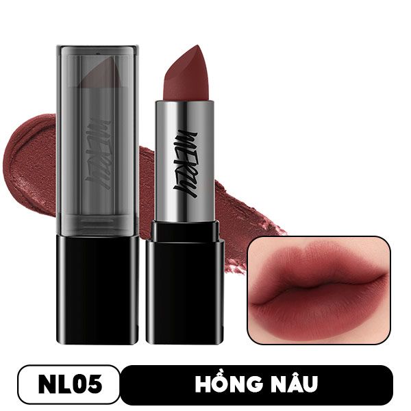 Son Thỏi Lì, Lên Màu Chuẩn, Mịn Mượt Nhẹ Môi Merzy Noir In The Lipstick 3.3g