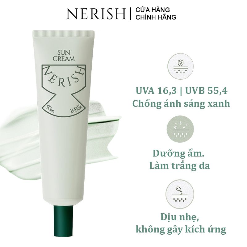 Kem Chống Nắng Ngăn Ngừa Lão Hóa & Ánh Sáng Xanh Nerish Parsley Calm Green Sun Cream SPF50+/PA++++ 50ml