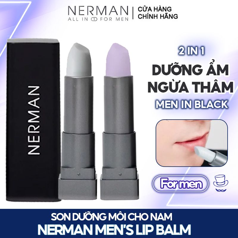 Son Dưỡng Môi Dành Cho Nam Giới Giúp Dưỡng Ẩm Và Ngừa Thâm Nerman Men's Lip Balm 4g