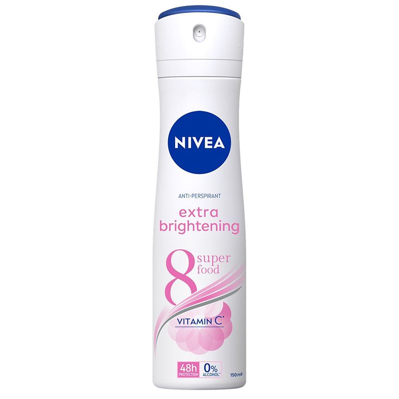 Xịt Khử Mùi Sáng Mịn & Mờ Thâm Nivea Anti-Perspirant Extra Brightening Spray 150ml