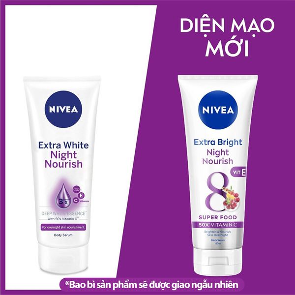 Sữa Dưỡng Thể Nivea Hỗ Trợ Dưỡng Trắng Da Ban Ngày & Đêm Extra Bright Body Serum