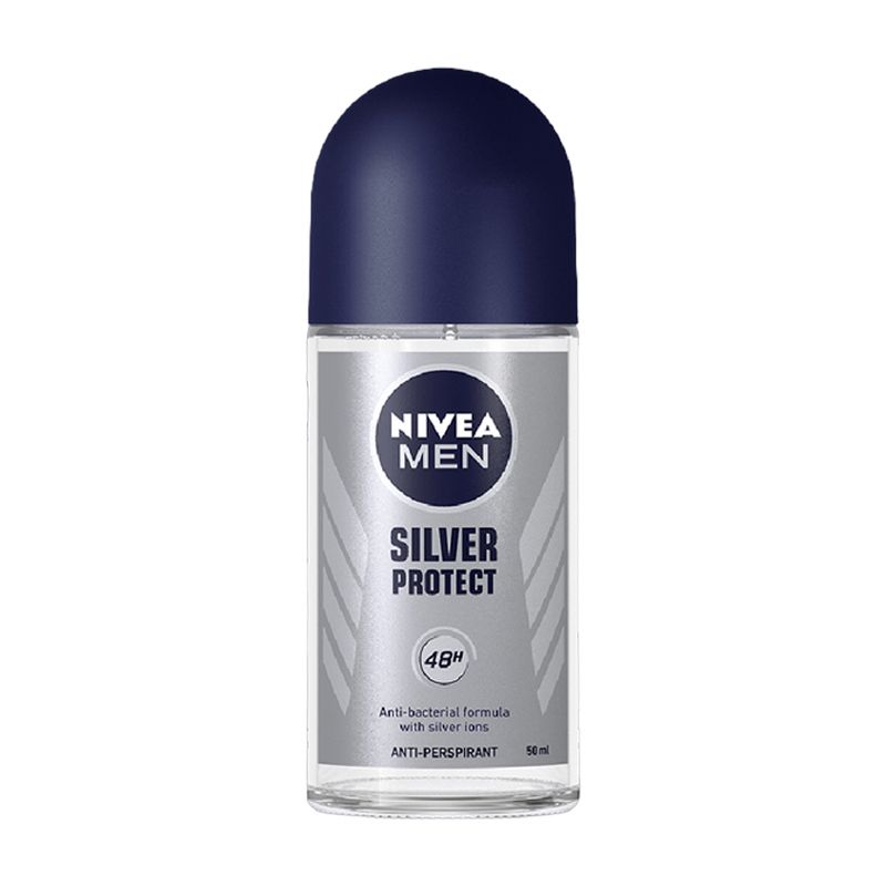 Lăn Ngăn Mùi Cho Nam Phân Tử Bạc Nivea Men Silver Protect Anti-Perspirant Roll On (Che tên sản phẩm khi giao hàng)